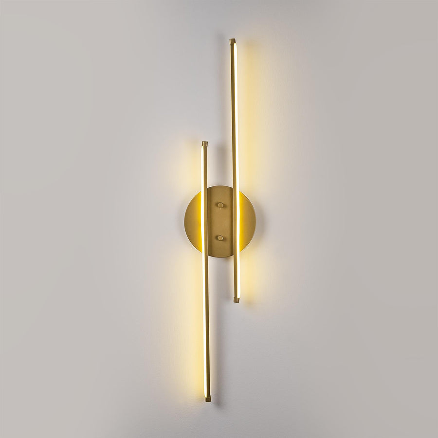 Çift Çubuk Modern LED Aplik - Altın