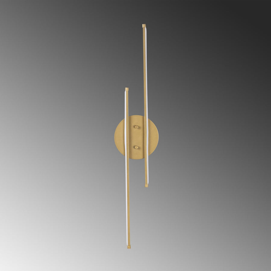 Çift Çubuk Modern LED Aplik - Altın
