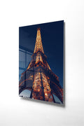 Eiffel Kulesi Fotograf Cam Tablo - Lacivert