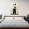 Banksy Opuslar Cam Tablo - Siyah