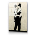 Banksy Opuslar Cam Tablo - Siyah