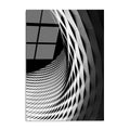Mimari Spiral Modern Cam Tablo - Siyah