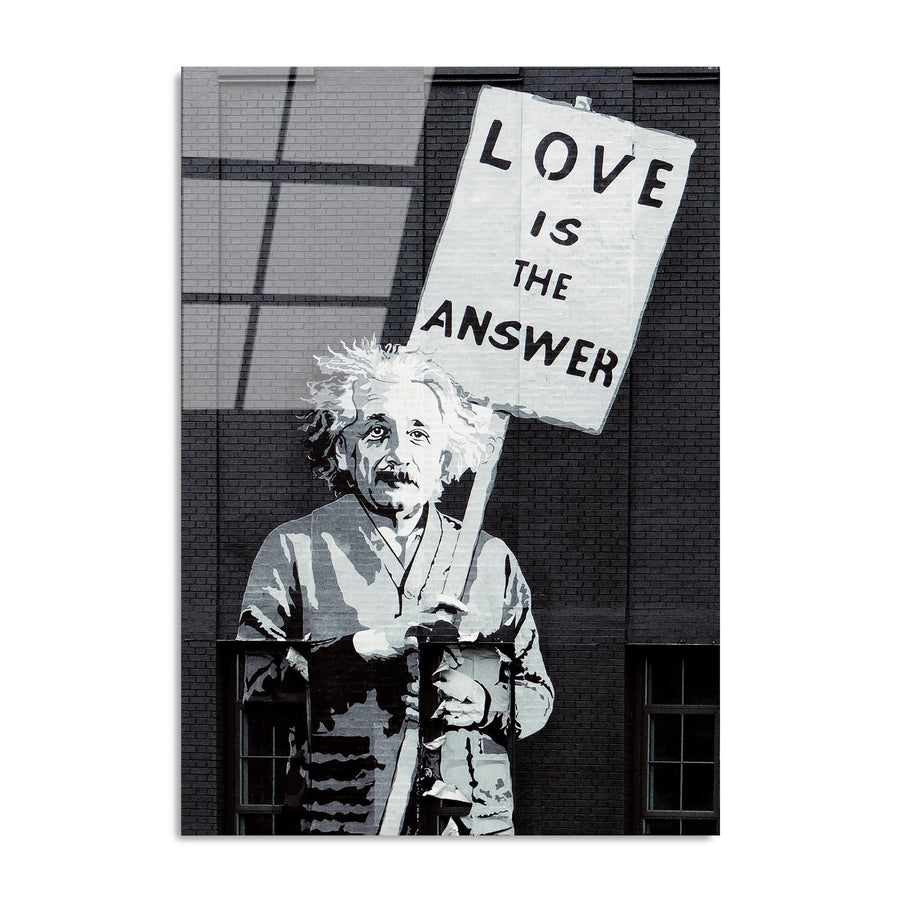 Einstein Love Is The Answer Cam Tablo - Siyah
