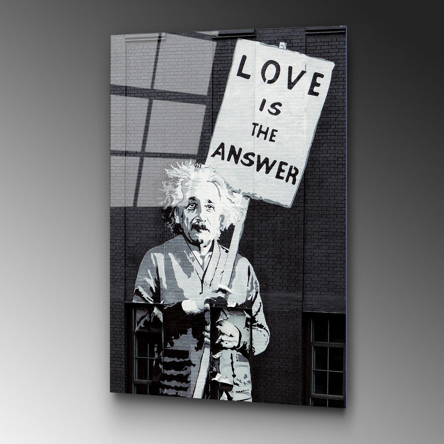 Einstein Love Is The Answer Cam Tablo - Siyah