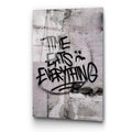 Time Eats Everything Graffiti Cam Tablo - Gri