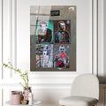 Pop-Art İkon Kolaj Cam Tablo - Cok-Renkli