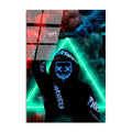 Maskeli Hoodie Figur Cam Tablo - Siyah