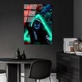 Maskeli Hoodie Figur Cam Tablo - Siyah