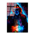 Maskeli Hoodie Figur Mavi Cam Tablo - Cok-Renkli