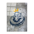 Tac Giyen Maymun Graffiti Cam Tablo - Gri