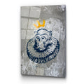 Tac Giyen Maymun Graffiti Cam Tablo - Gri