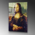 Mona Lisa Piksel Pop-Art Cam Tablo - Cok-Renkli