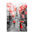 Paris Eyfel Romantik Cam Tablo - Gri