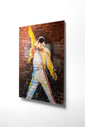 Freddie Mercury Sahne Streetart Cam Tablo - Cok-Renkli