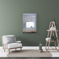 Pencereden Bakan Adam Cam Tablo - Gri