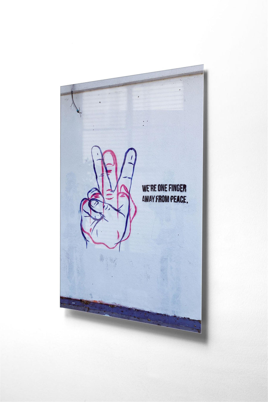 Baris Isareti Street Art Cam Tablo - Beyaz