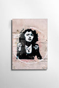 Kadinportesi Banksy Stencil Cam Tablo - Pembe