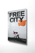 Free City Grafiti Cam Tablo - Beyaz