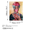 Frida Kahlo Graffiti Pop Art Cam Tablo - Altin