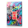Just Be Nice Graffiti Cam Tablo - Cok-Renkli