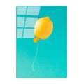 Limon Balon Cam Tablo - Sari