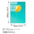 Limon Balon Cam Tablo - Sari