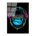 Gorilla Pop Art Cam Tablo - Siyah