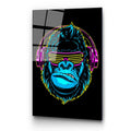 Gorilla Pop Art Cam Tablo - Siyah