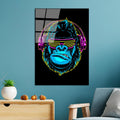 Gorilla Pop Art Cam Tablo - Siyah