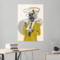 Surreal Kolaj Adam Cam Tablo - Sari