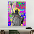 Ozguruk Heykeli Pop Art Cam Tablo - Pembe