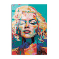 Marilyn Monroe Pop Art Cam Tablo - Yesil