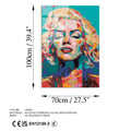 Marilyn Monroe Pop Art Cam Tablo - Yesil