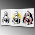 Mona Lisa Modern Set Cam Tablo - Beyaz