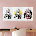 Mona Lisa Modern Set Cam Tablo - Beyaz