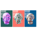 Heykel Pop-Art Set Cam Tablo - Cok-renkli