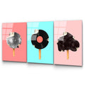 Pop-Art Dondurma Set Cam Tablo - Cok-renkli