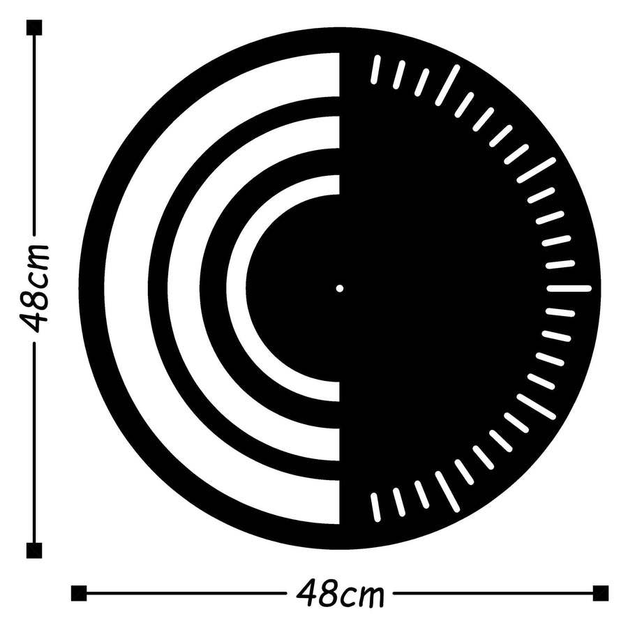 Spiral Siyah Metal Duvar Saati