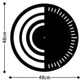 Spiral Siyah Metal Duvar Saati