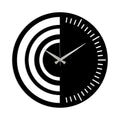 Spiral Siyah Metal Duvar Saati