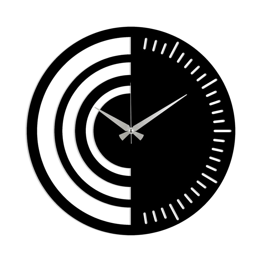 Spiral Siyah Metal Duvar Saati