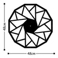 Geometrik Ucgen Siyah Metal Duvar Saati