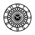 Geometrik Metal Duvar Saati - Siyah