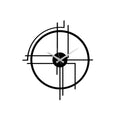 Izgara Modern Metal Duvar Saati - Siyah