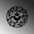 Nota Modern Metal Duvar Saati - Siyah