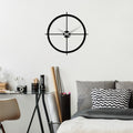 Crosshair Minimalist Metal Duvar Saati - Siyah
