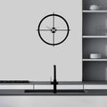 Crosshair Minimalist Metal Duvar Saati - Siyah