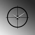 Crosshair Minimalist Metal Duvar Saati - Siyah