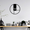 Mondrian Modern Metal Duvar Saati - Siyah