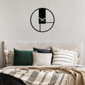 Mondrian Modern Metal Duvar Saati - Siyah